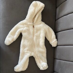 Carter's Cream Footie One Piece with Hood